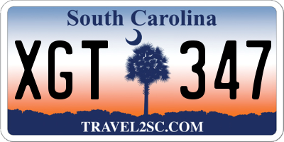 SC license plate XGT347