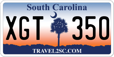 SC license plate XGT350