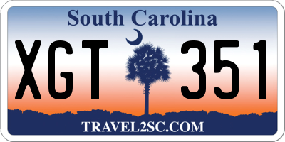 SC license plate XGT351