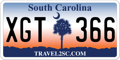 SC license plate XGT366