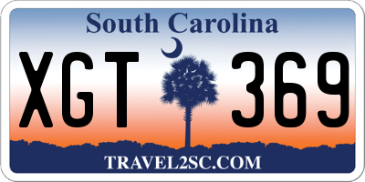 SC license plate XGT369