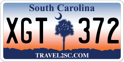 SC license plate XGT372