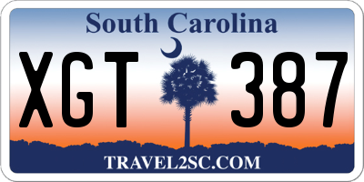 SC license plate XGT387