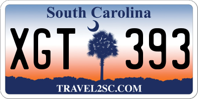 SC license plate XGT393