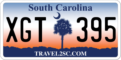 SC license plate XGT395