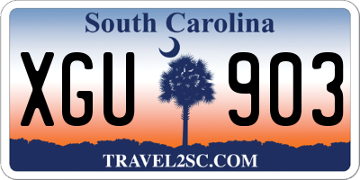 SC license plate XGU903