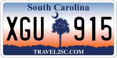 SC license plate XGU915