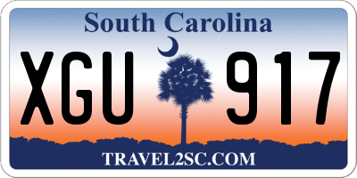 SC license plate XGU917