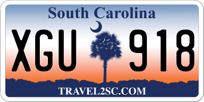 SC license plate XGU918