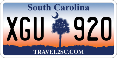 SC license plate XGU920