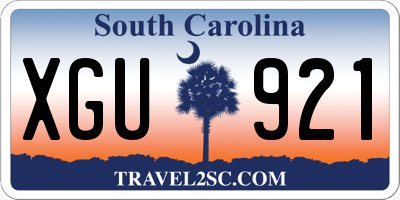 SC license plate XGU921