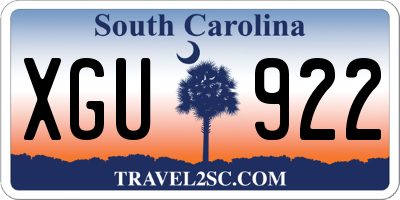 SC license plate XGU922
