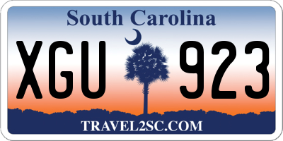 SC license plate XGU923