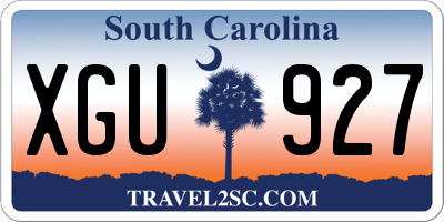 SC license plate XGU927
