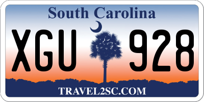 SC license plate XGU928