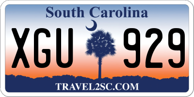 SC license plate XGU929
