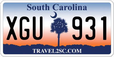 SC license plate XGU931