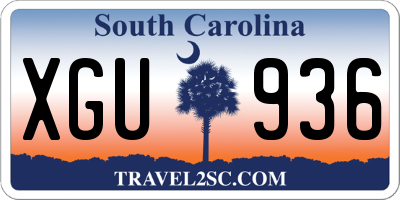 SC license plate XGU936