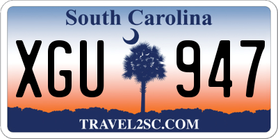 SC license plate XGU947