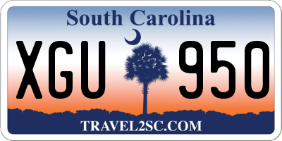 SC license plate XGU950