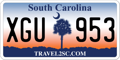 SC license plate XGU953