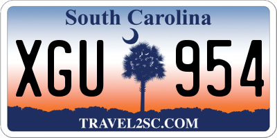 SC license plate XGU954
