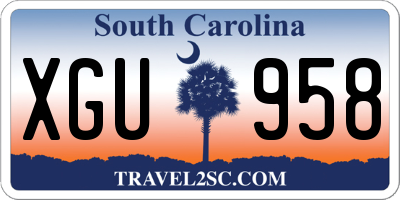SC license plate XGU958
