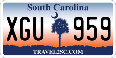 SC license plate XGU959