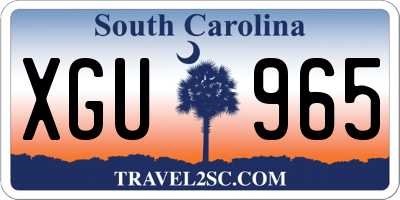 SC license plate XGU965