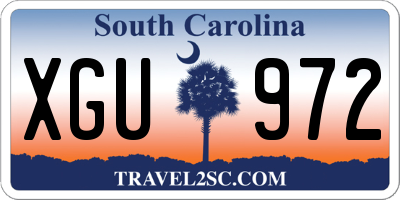 SC license plate XGU972