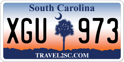 SC license plate XGU973