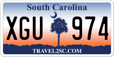 SC license plate XGU974