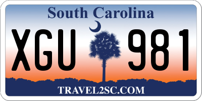 SC license plate XGU981