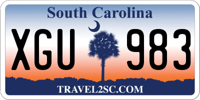 SC license plate XGU983