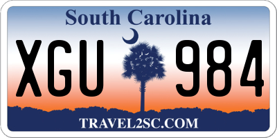 SC license plate XGU984