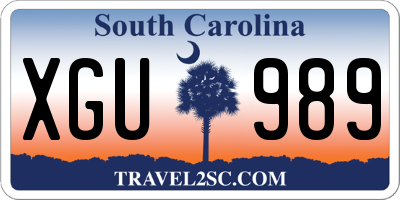 SC license plate XGU989