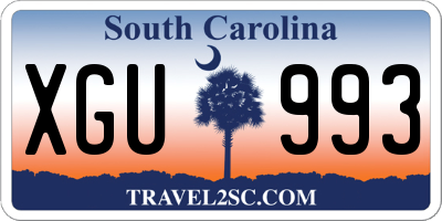 SC license plate XGU993