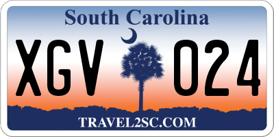 SC license plate XGV024