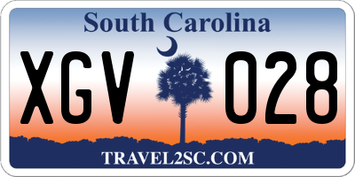 SC license plate XGV028