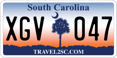 SC license plate XGV047
