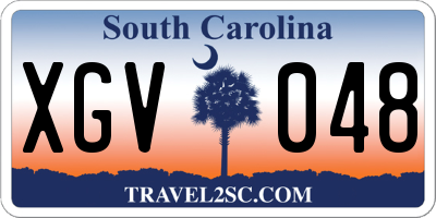 SC license plate XGV048