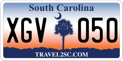 SC license plate XGV050