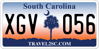 SC license plate XGV056