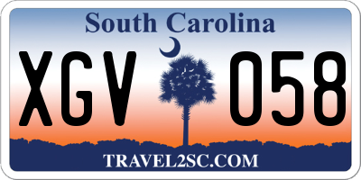 SC license plate XGV058