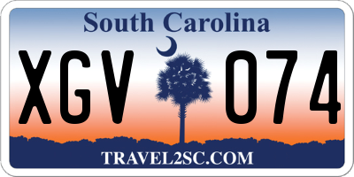 SC license plate XGV074
