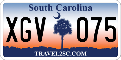SC license plate XGV075
