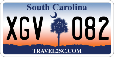 SC license plate XGV082