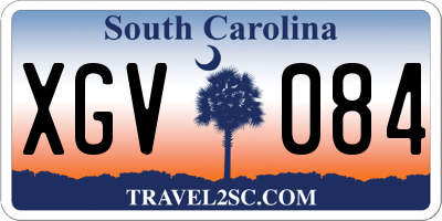 SC license plate XGV084