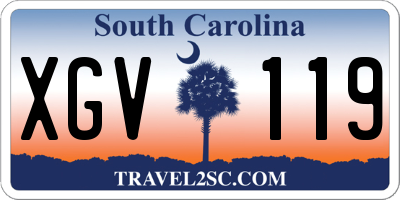 SC license plate XGV119