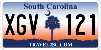 SC license plate XGV121